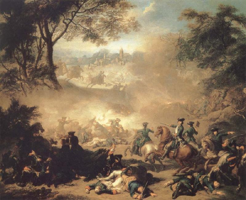 Jean Marc Nattier The Battle of Lesnaya oil painting image